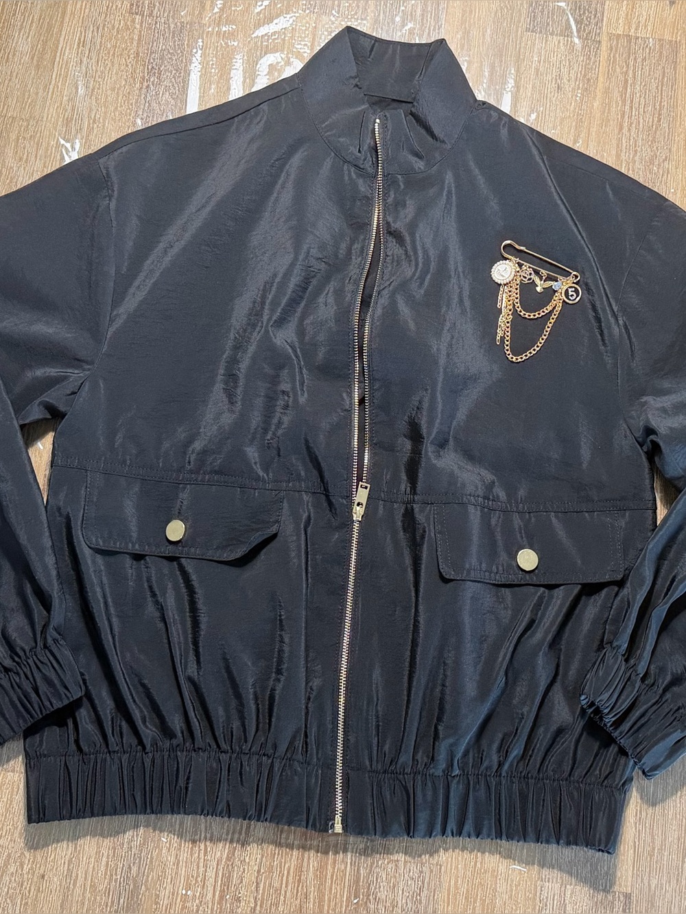 ZARA Black Lightweight Utility Jacket & Jogger Set – Size S